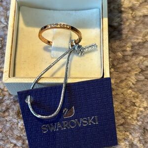 Swarovski Rose Gold Ring with Clear Crystals
